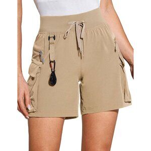Women's Quick Dry Cargo Hiking Shorts with Zipper Pockets Medium